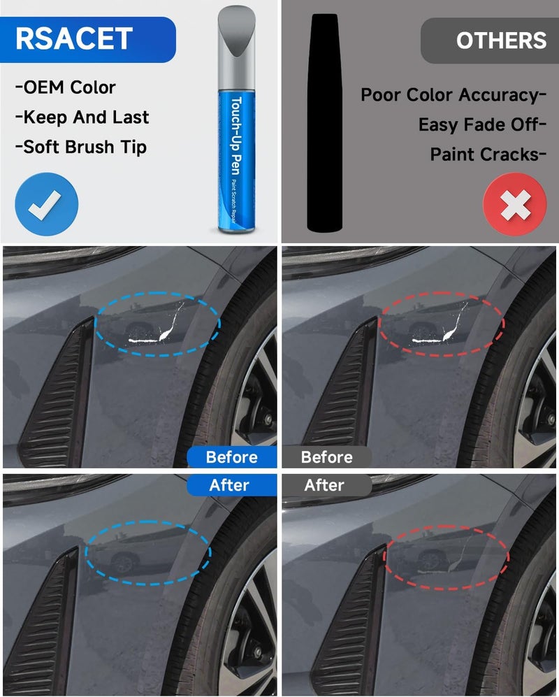 RSACET 6X3 Lunar Rock Touch Up Paint Compatible with Toyota Exact Match Touch Up Paint Car Scratch Repair - Image 2
